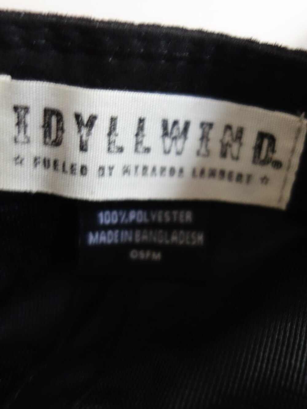 NWT IDYLLWIND Faux Suede Black Adjustable Cap “I Can’t People Today” - Picture 5 of 5